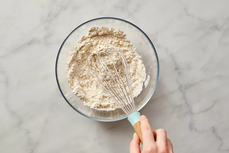 All the dry ingredients in a bowl